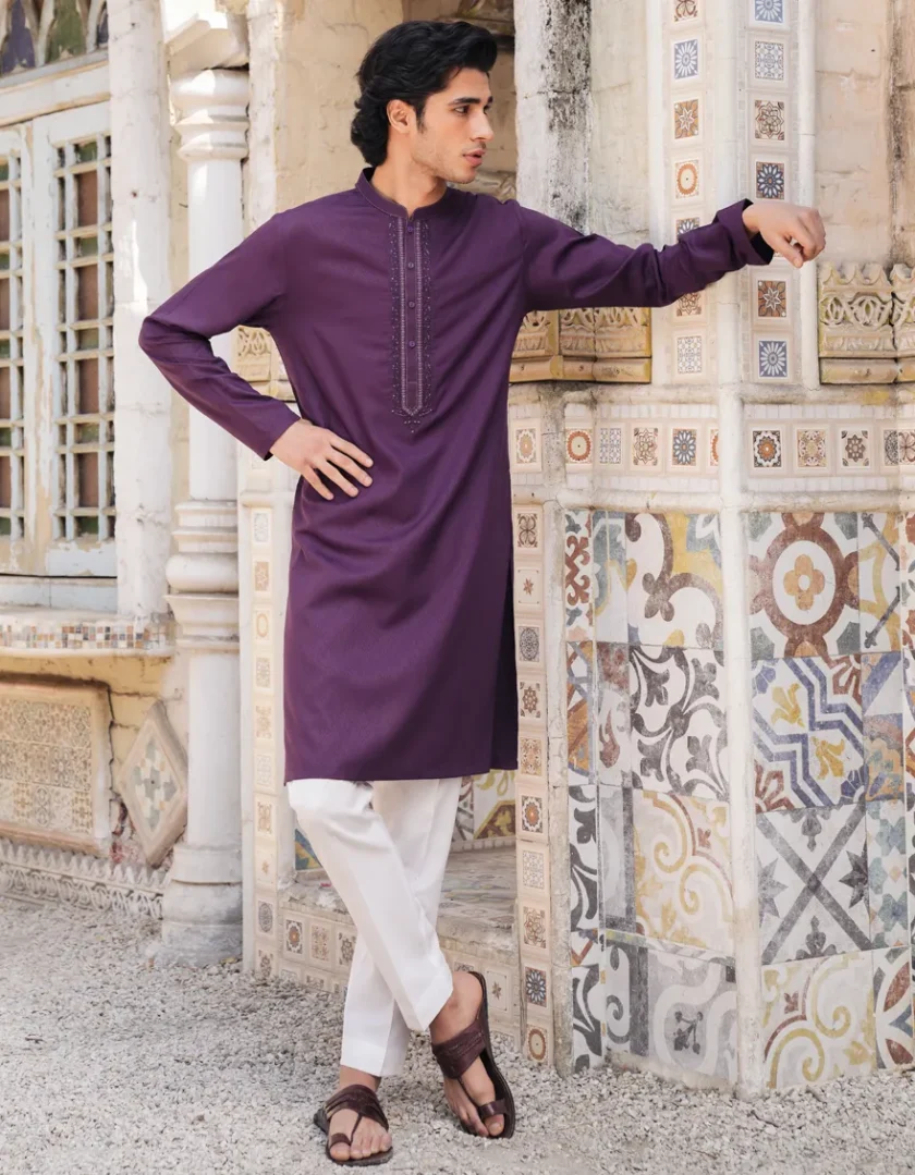 Junaid Jamshed katoenen kurta 11241 - Afbeelding 4