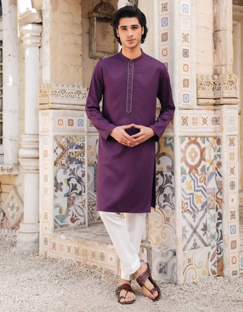 Junaid Jamshed katoenen kurta 11241 - Afbeelding 3