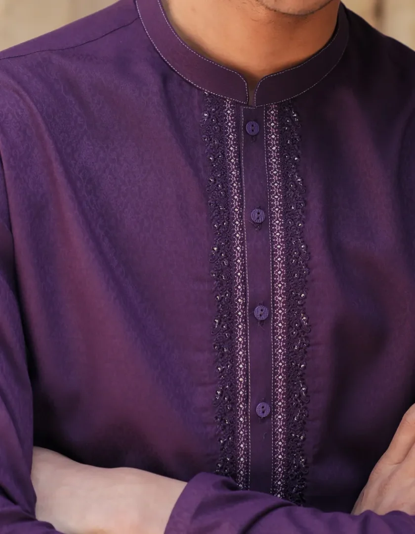 Junaid Jamshed katoenen kurta 11241 - Afbeelding 2