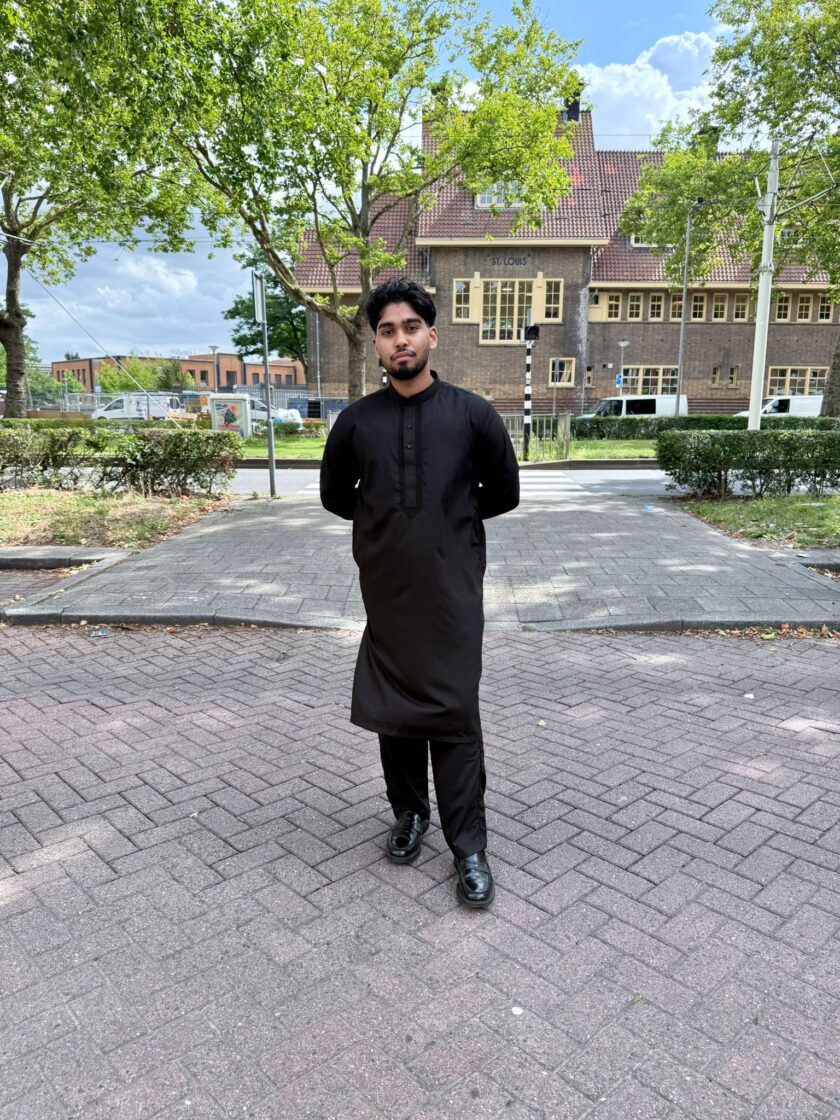 Shalwaar kameez wash and wear zwart - Afbeelding 2