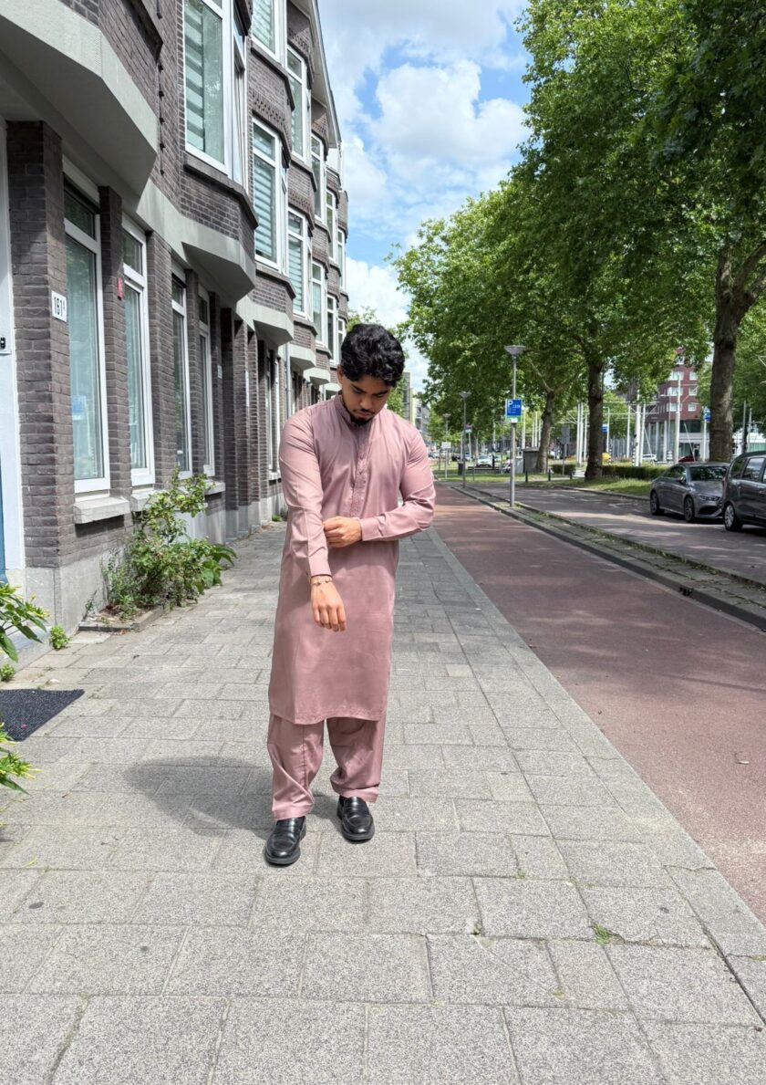 Shalwaar kameez wash and wear oudroze - Afbeelding 2