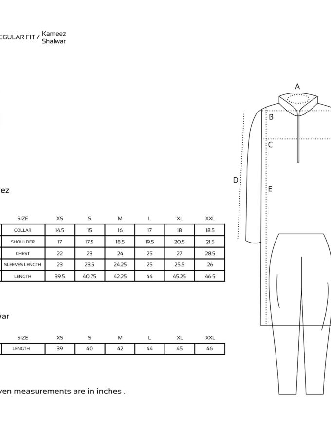 Shalwaar kameez wash and wear donkergroen