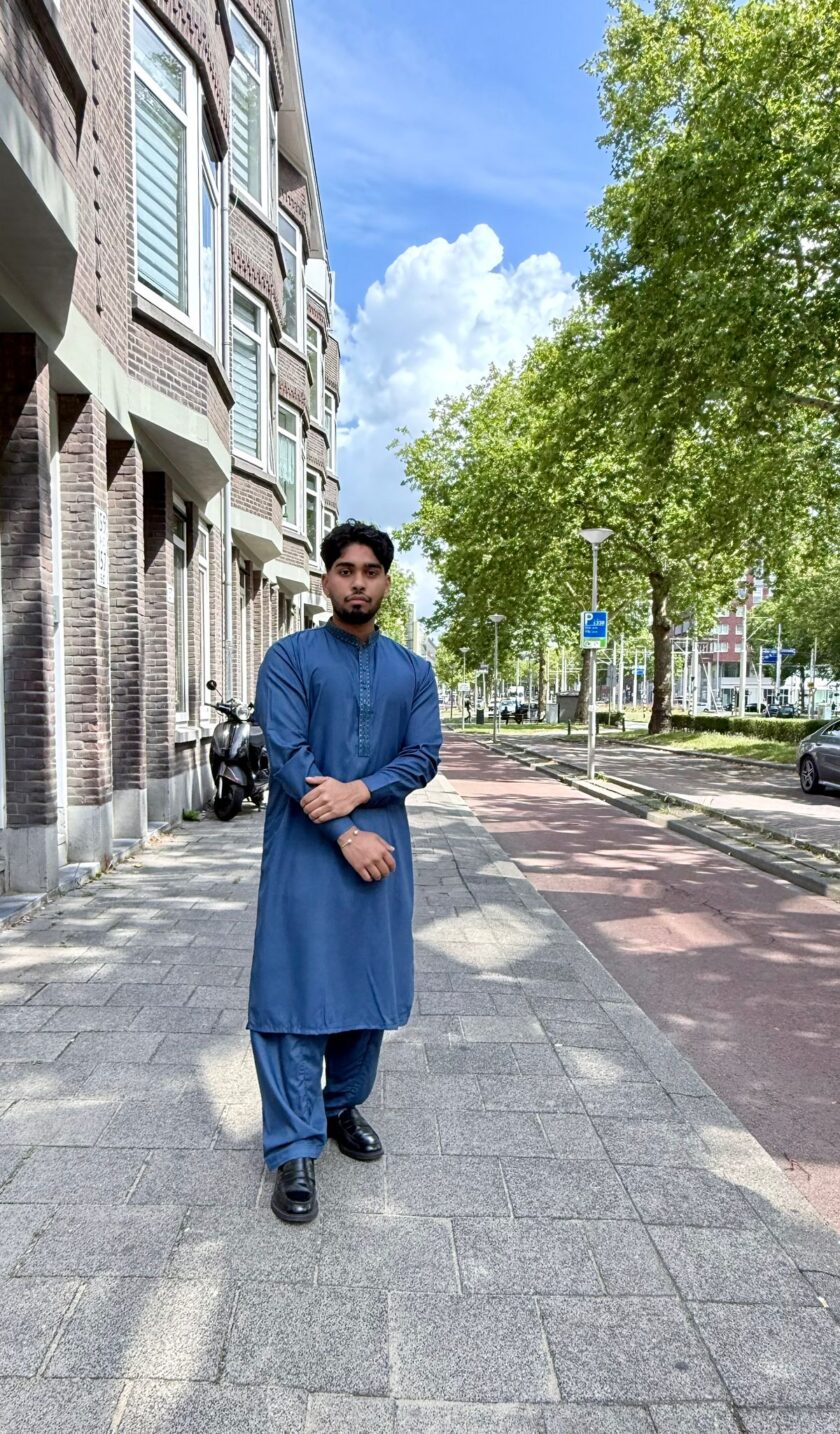 Shalwaar kameez wash and wear blauw - Afbeelding 3