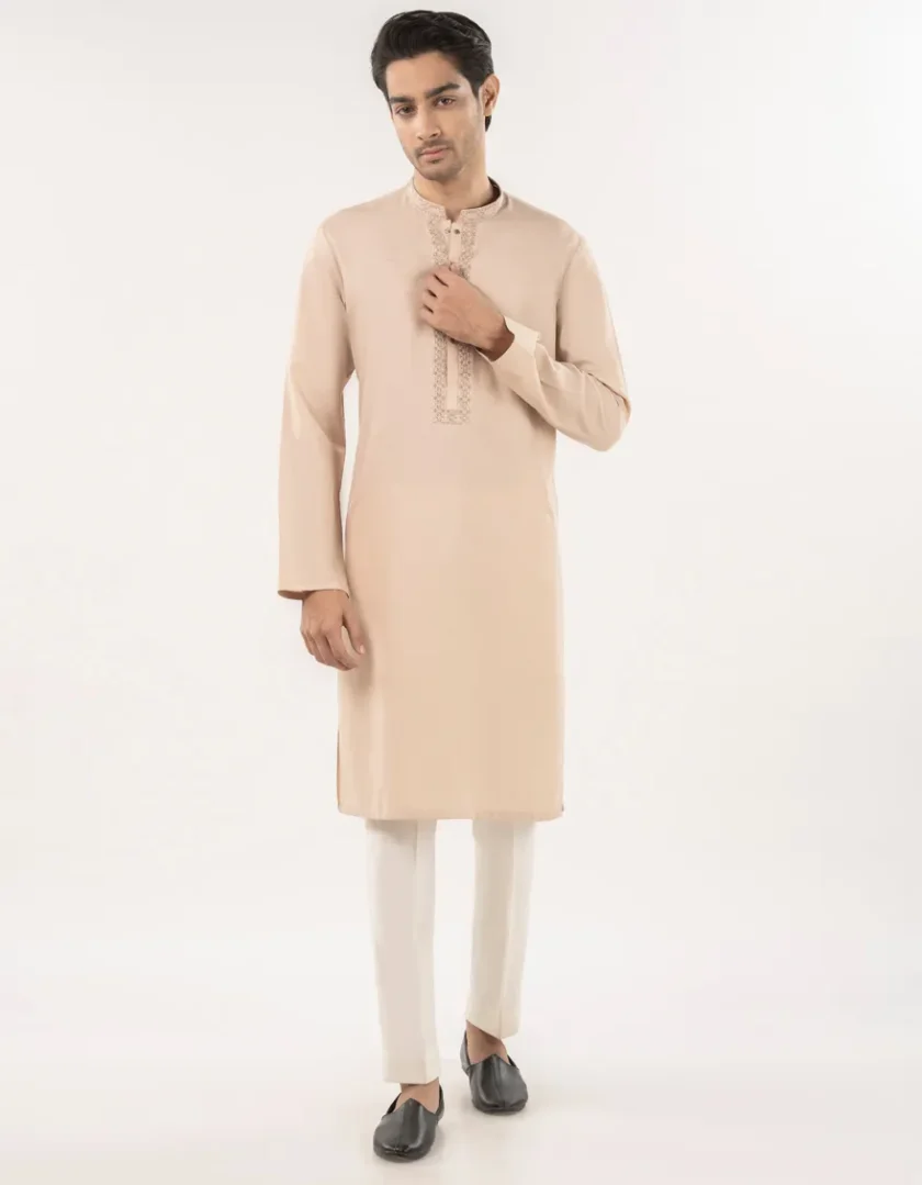 Junaid Jamshed katoenen kurta 11299 - Afbeelding 2