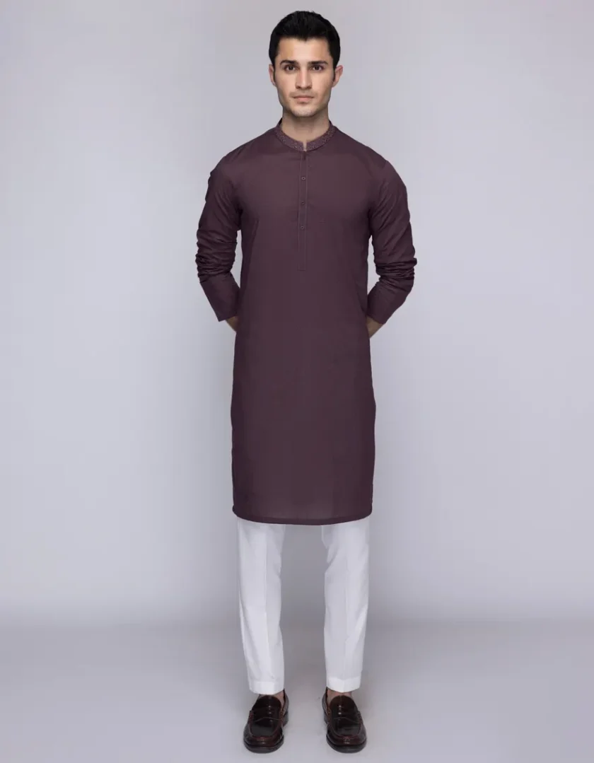 Junaid Jamshed katoenen kurta 11237 - Afbeelding 2