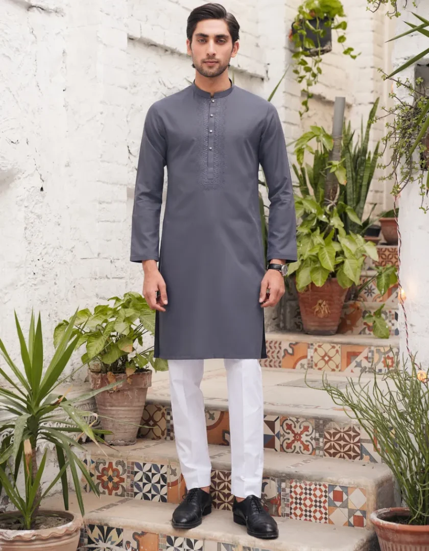 Junaid Jamshed katoenen kurta 11259 - Afbeelding 4
