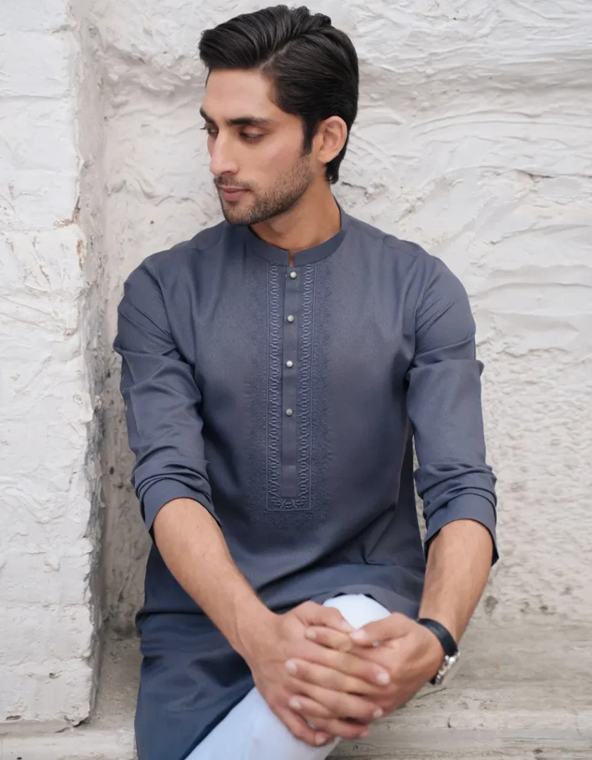 Junaid Jamshed katoenen kurta 11259 - Afbeelding 3