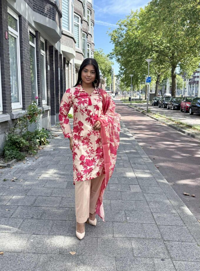 Jacquard dyed lawn suit 02330