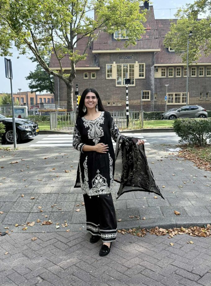 3 piece chiffon suit 02322