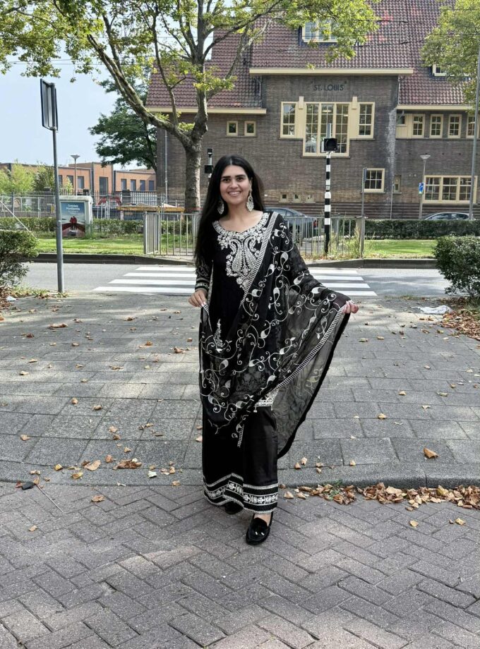 3 piece chiffon suit 02322