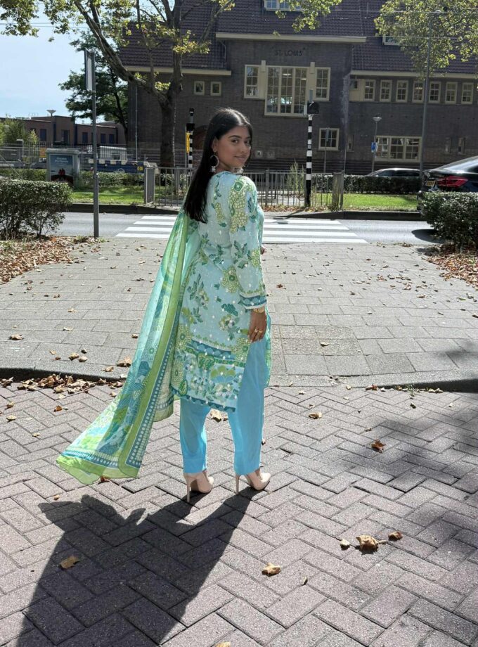 Jacquard dyed lawn suit 02331