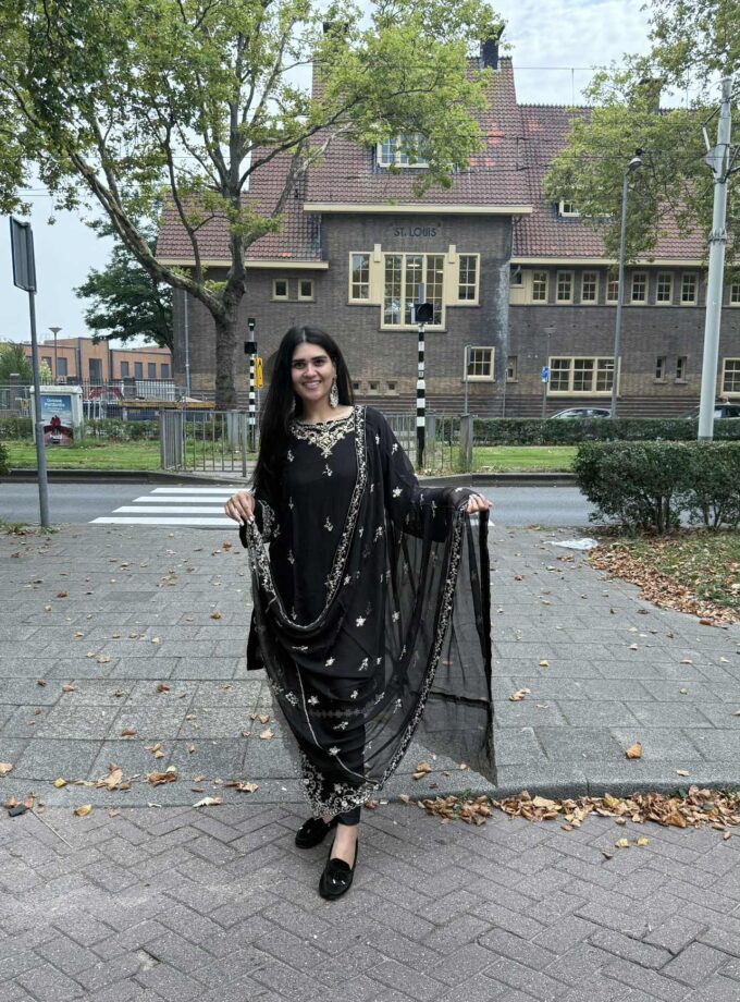 3 piece chiffon suit 02323