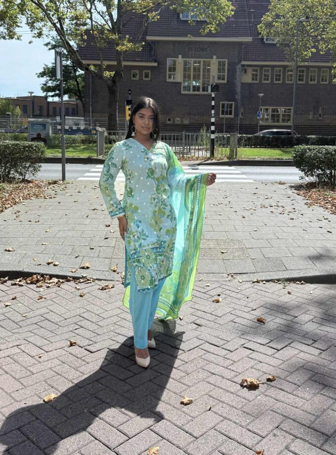 Jacquard dyed lawn suit 02331 - XXXL