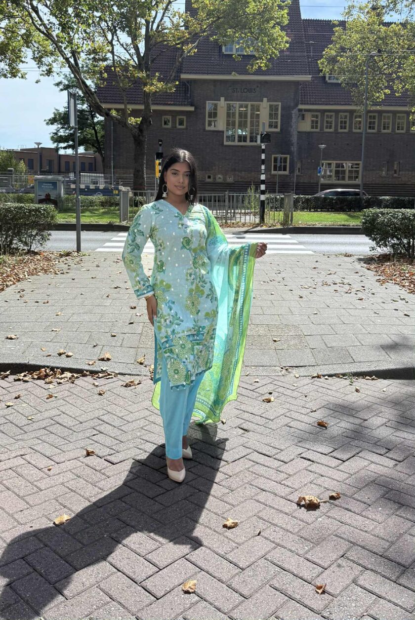 Jacquard dyed lawn suit 02331