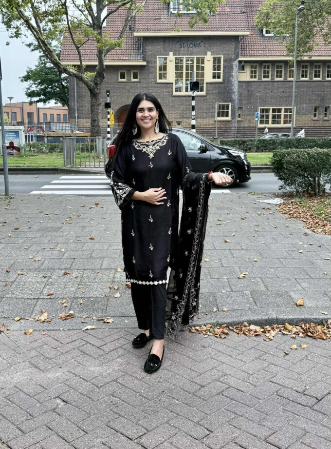 3 piece chiffon suit 02323