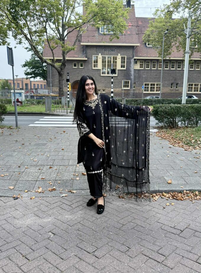 3 piece chiffon suit 02323