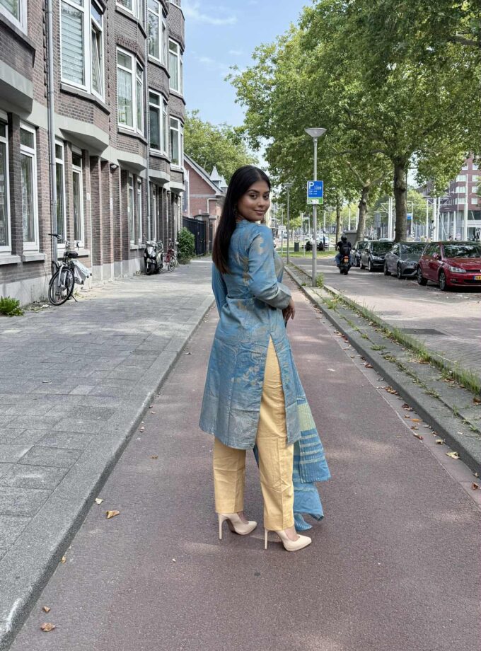 Jacquard stijl driedelig suit artikel 12206