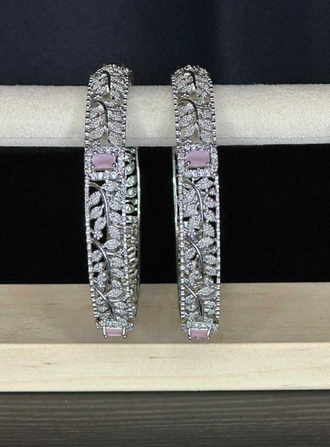 Karay set zilver met roze maat 2.8