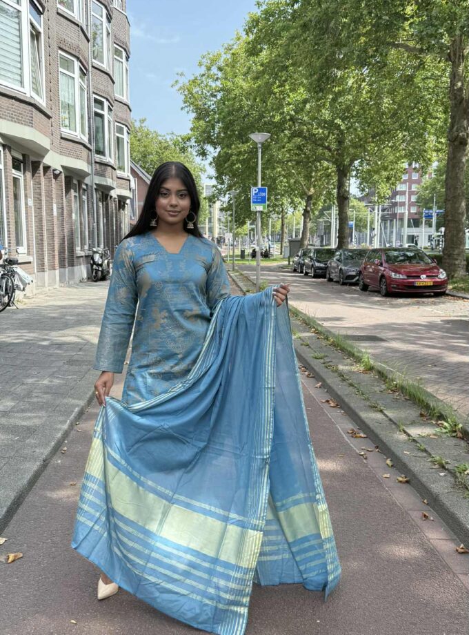 Jacquard stijl driedelig suit artikel 12206