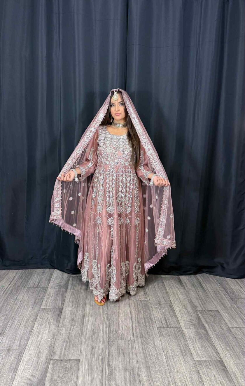 Fancy maxi oud roze artikel 12176 - Afbeelding 3