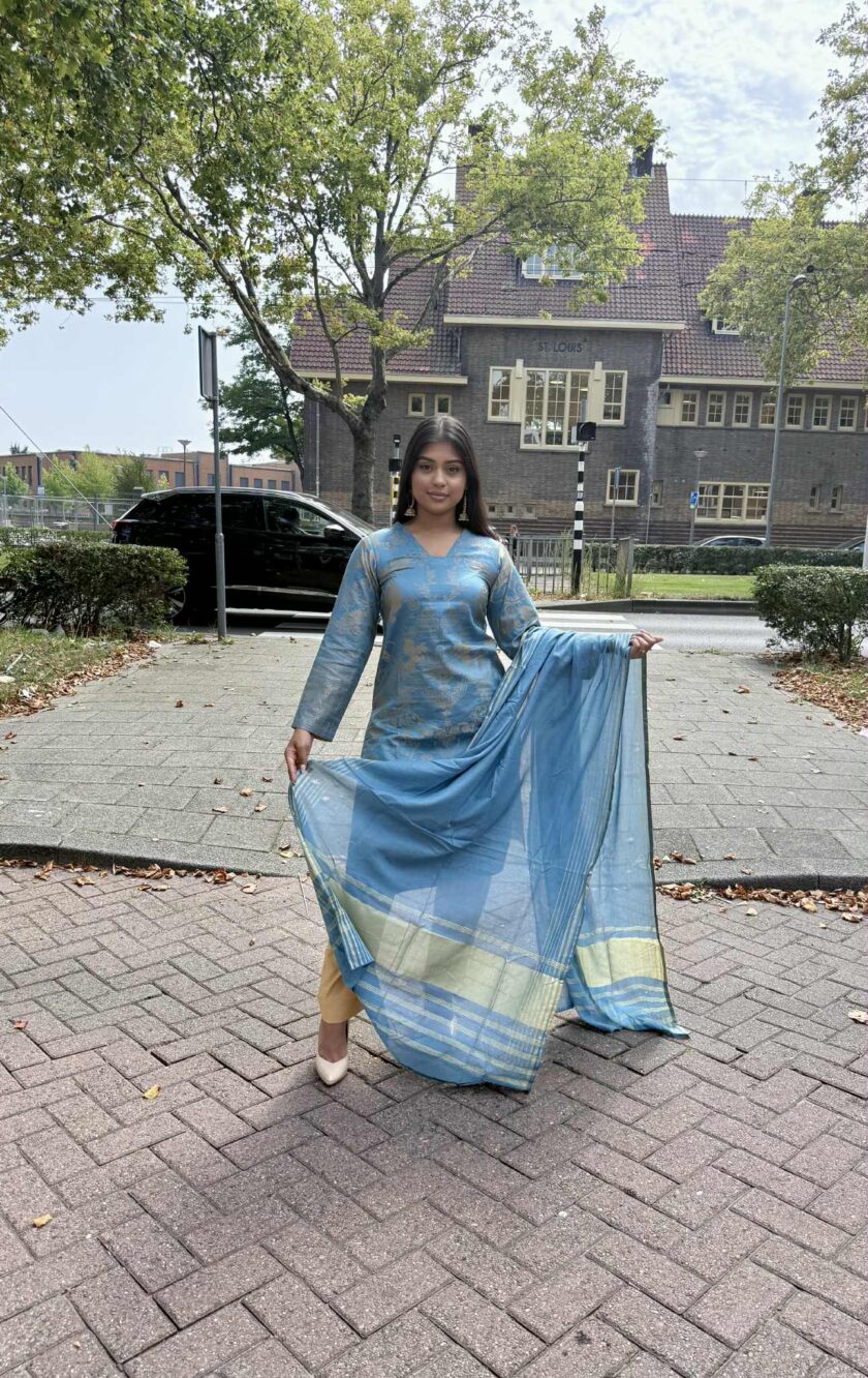 Jacquard stijl driedelig suit artikel 12206 - Afbeelding 5
