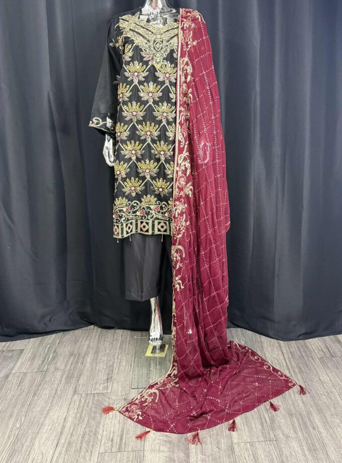 Organza fancy suit maat 2XL en 3XL 12138