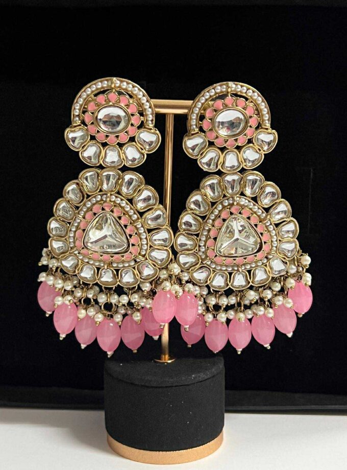 Oorbellen goud met diverse kleuren (design 7)