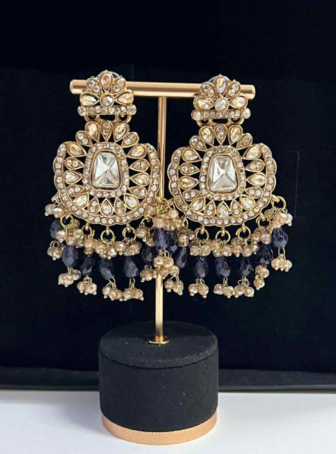 Oorbellen goud met diverse kleuren opties (design 4)