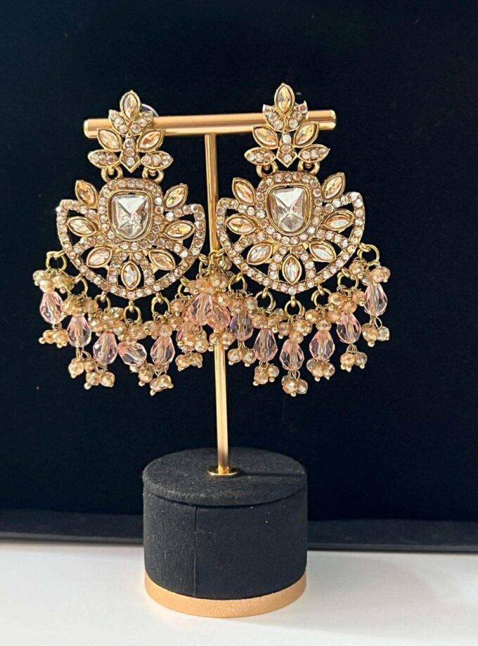 Oorbellen goud met diverse kleuren opties (design 2)