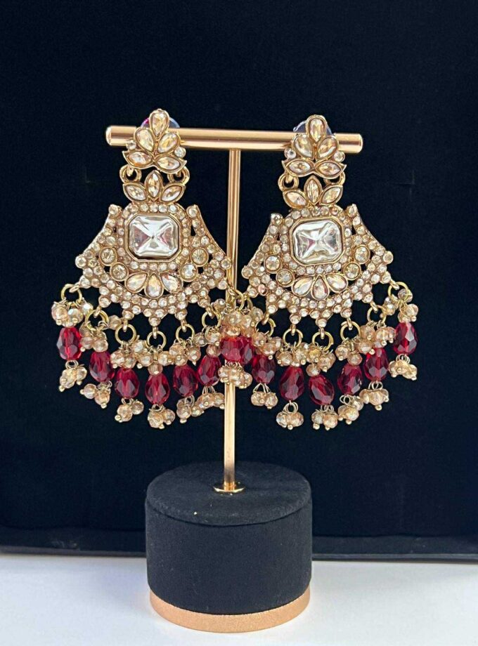 Oorbellen goud met diverse kleuren opties (design 6)