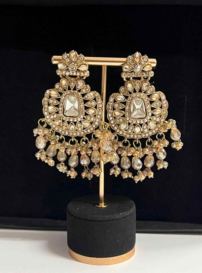 Oorbellen goud met diverse kleuren opties (design 4)