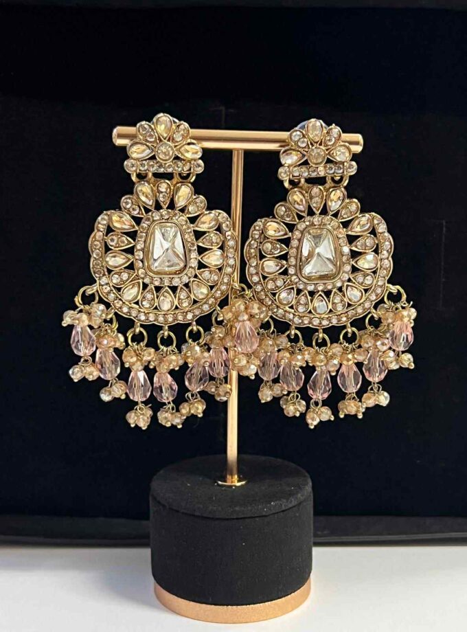 Oorbellen goud met diverse kleuren opties (design 4)