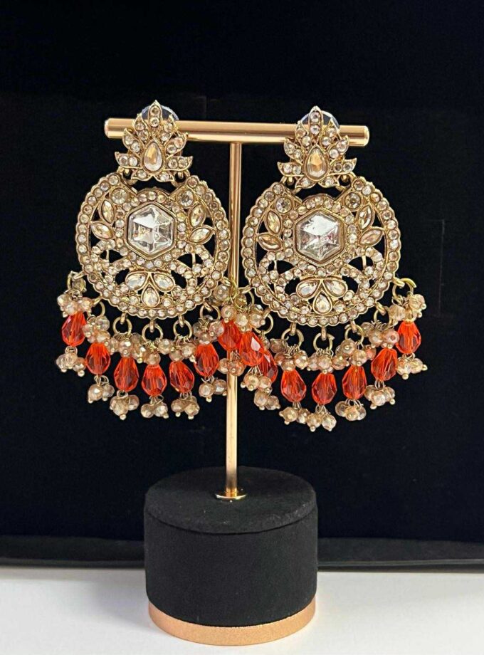 Oorbellen goud met diverse kleuren opties (design 5)