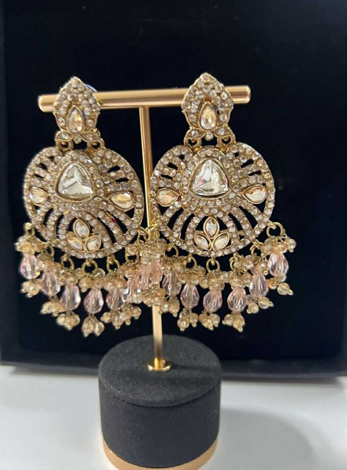 Oorbellen goud met diverse kleuren opties (design 3)