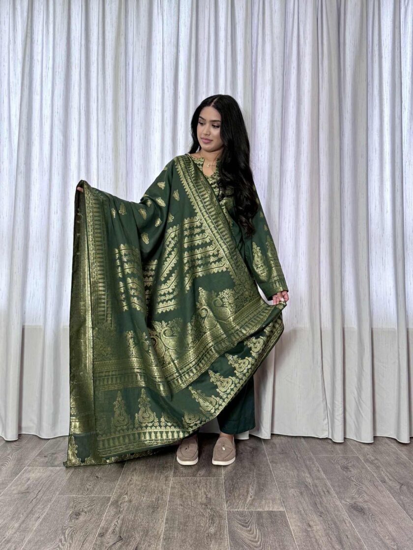 Jacquard print katoenen 3 delig suit 12790 - Afbeelding 3