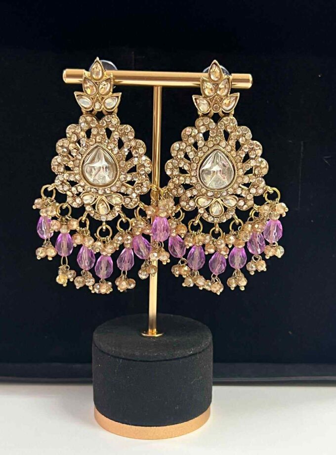 Oorbellen goud met diverse kleuren opties (design 1)