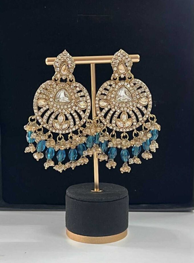 Oorbellen goud met diverse kleuren opties (design 3)