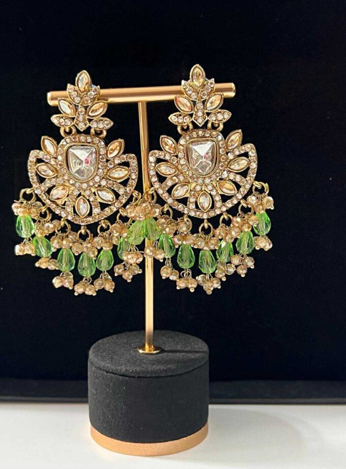 Oorbellen goud met diverse kleuren opties (design 2)