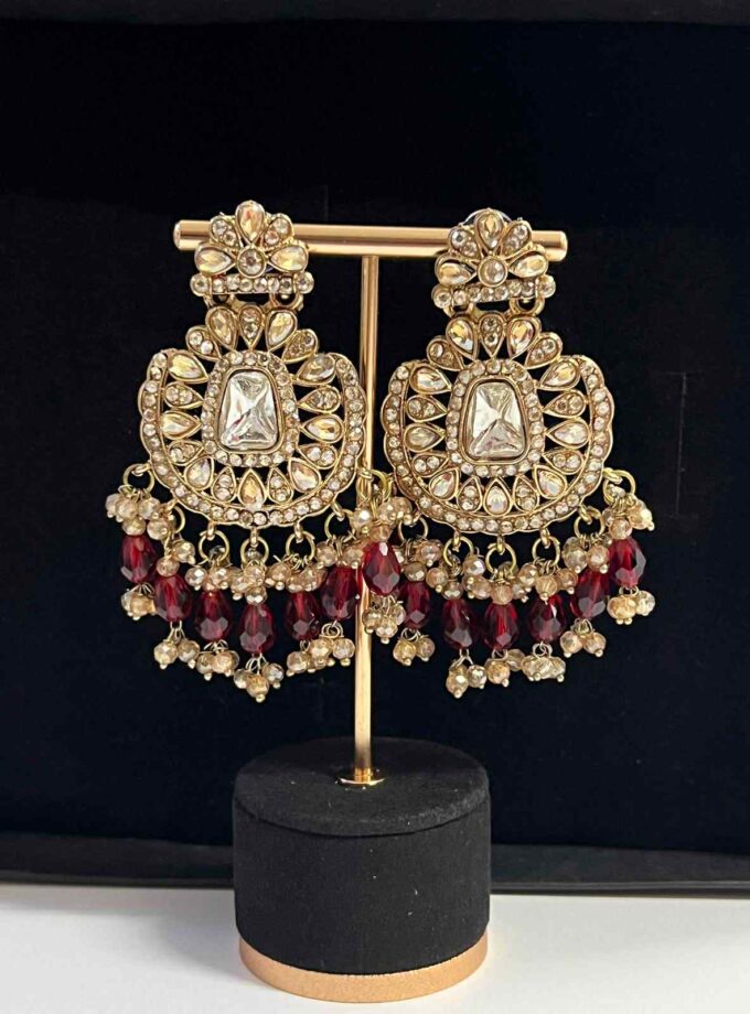 Oorbellen goud met diverse kleuren opties (design 4)