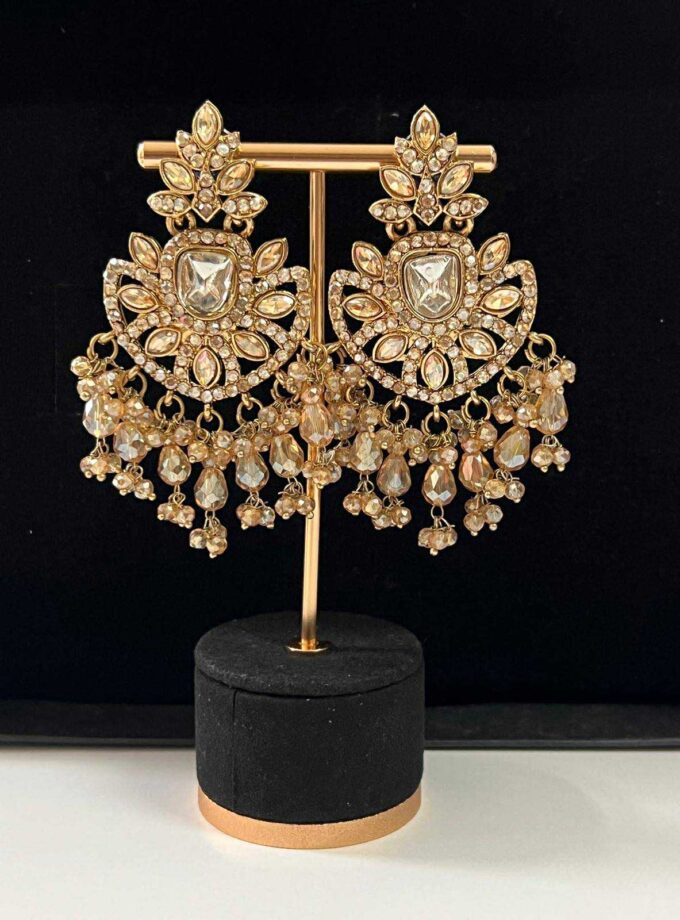 Oorbellen goud met diverse kleuren opties (design 2)