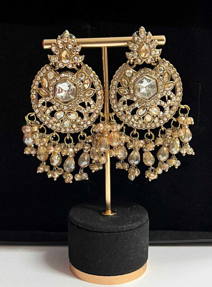 Oorbellen goud met diverse kleuren opties (design 5)