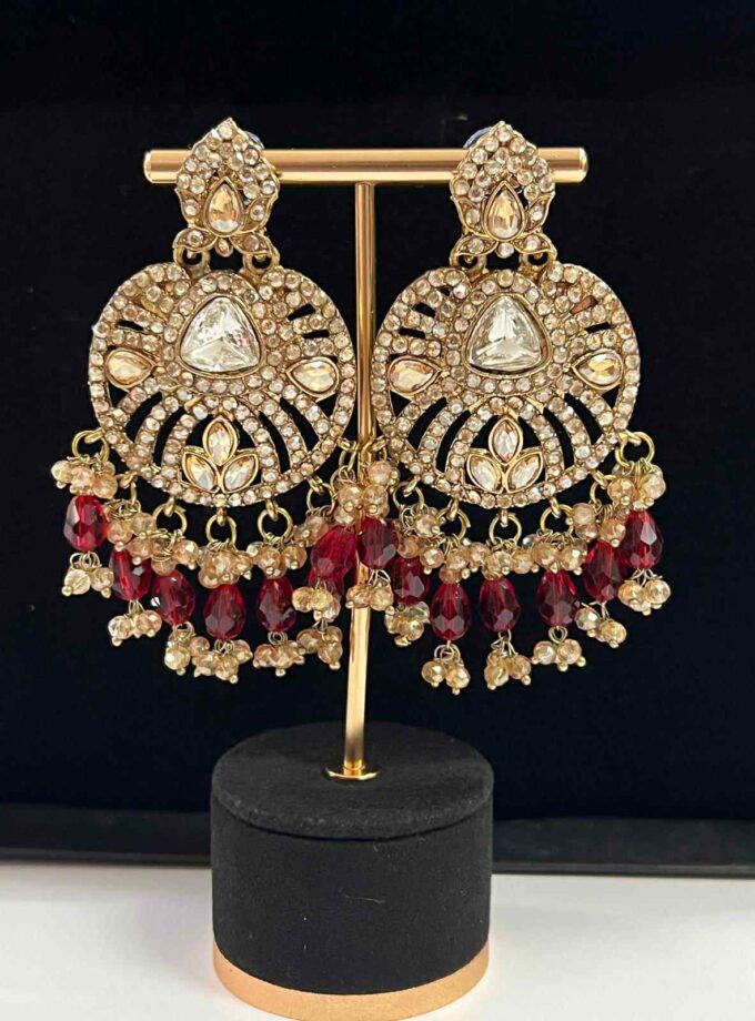 Oorbellen goud met diverse kleuren opties (design 3)