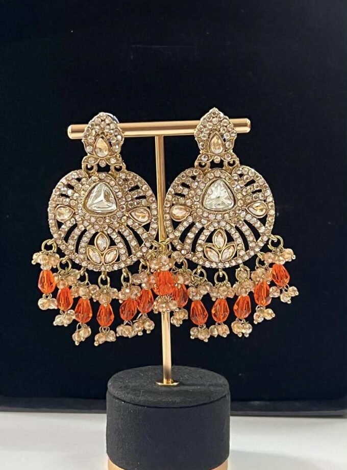 Oorbellen goud met diverse kleuren opties (design 3)