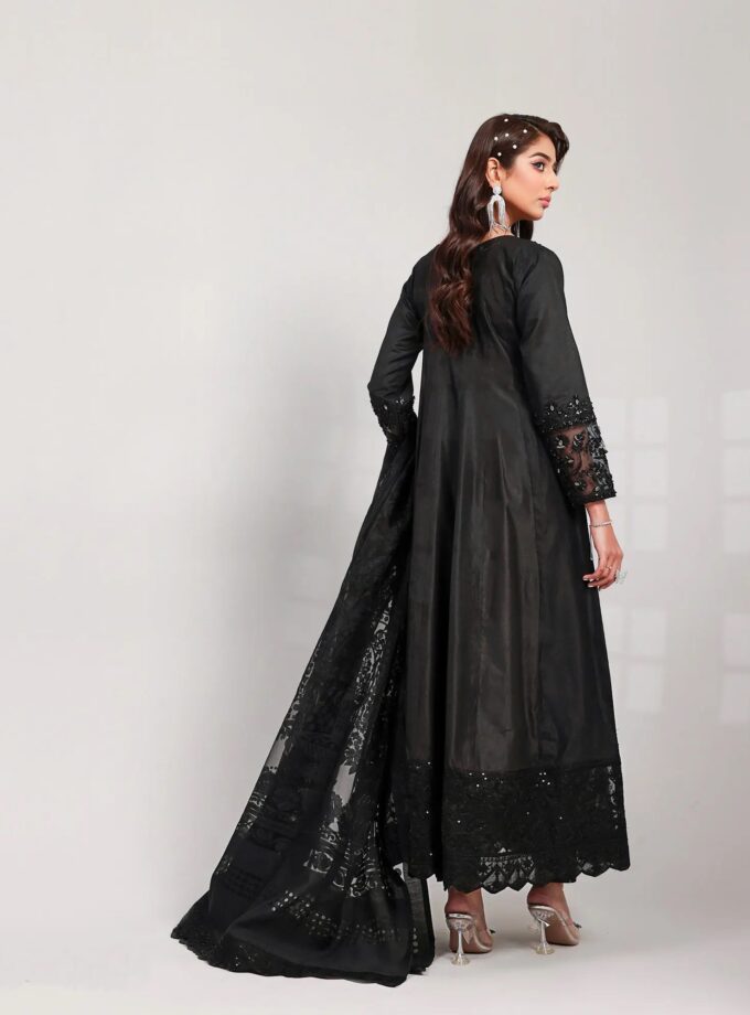 Chambray katan black maxi artikel 12555