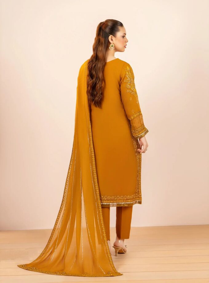 Chiffon mosterd suit artikel 12540