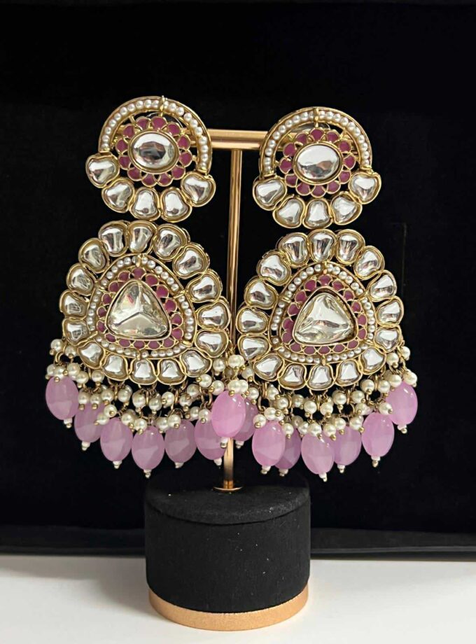 Oorbellen goud met diverse kleuren (design 7)