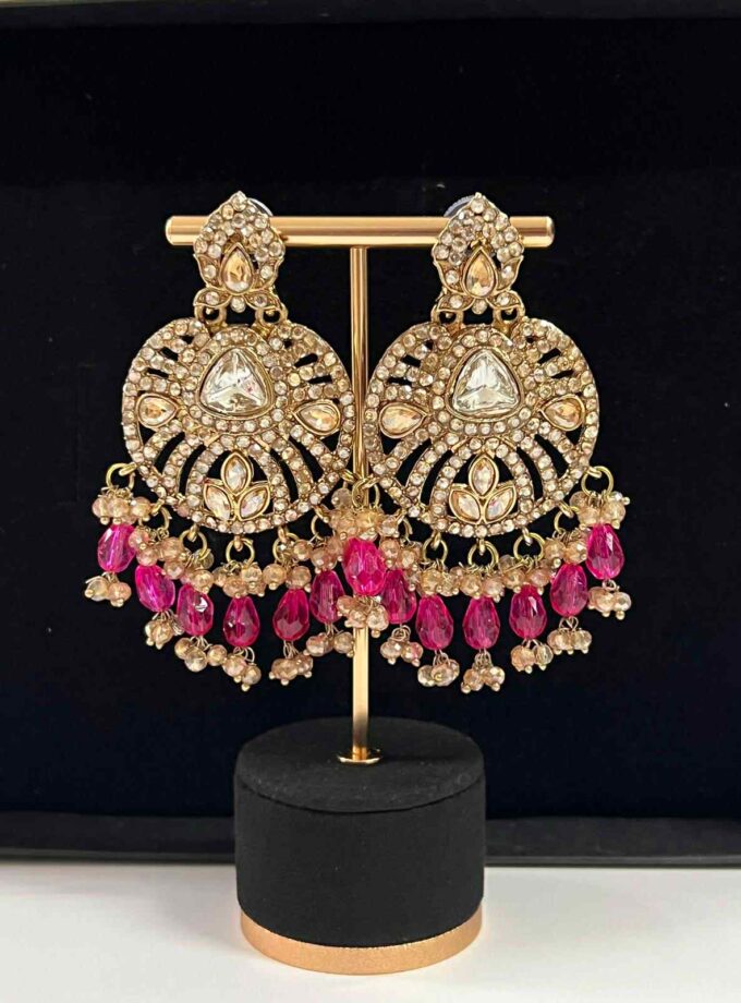 Oorbellen goud met diverse kleuren opties (design 3)