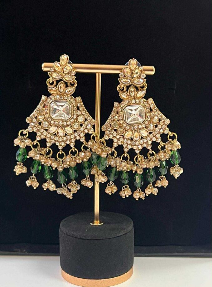 Oorbellen goud met diverse kleuren opties (design 6)