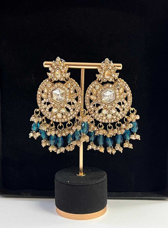 Oorbellen goud met diverse kleuren opties (design 5)