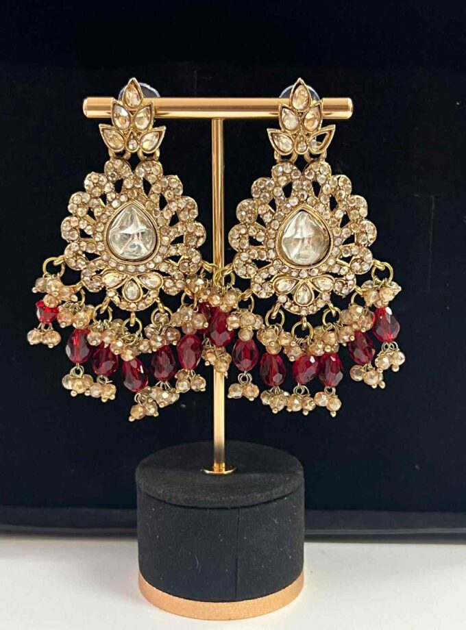 Oorbellen goud met diverse kleuren opties (design 1)